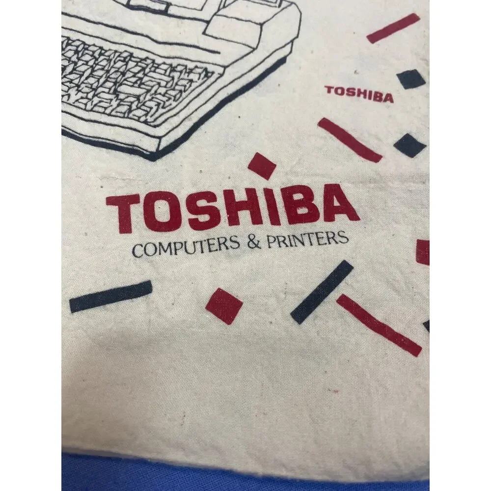 Vintage Toshiba Computers and Printers Graphic Totebag